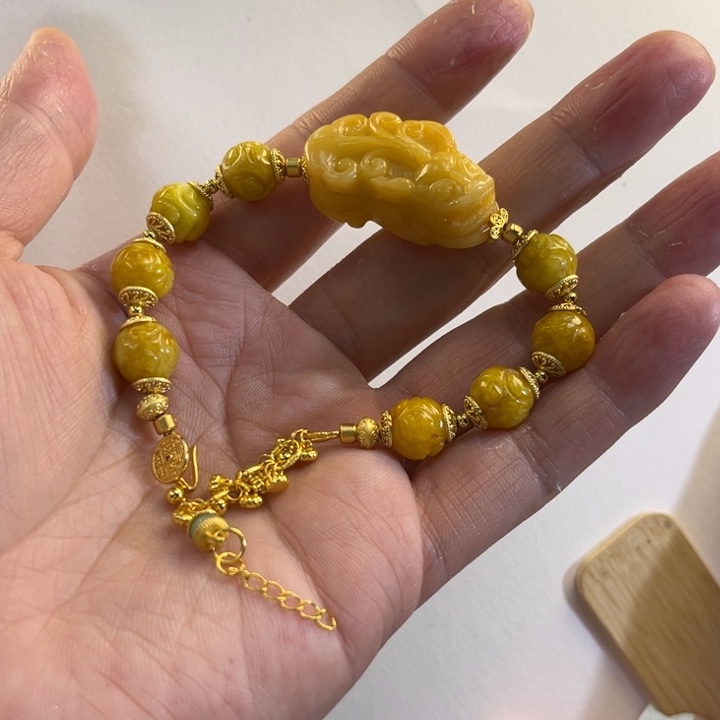 翡翠手链未镶嵌西***酱代编织