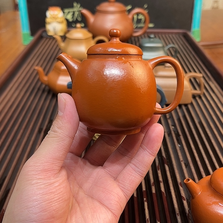 紫砂茶壶波*原矿朱泥小品