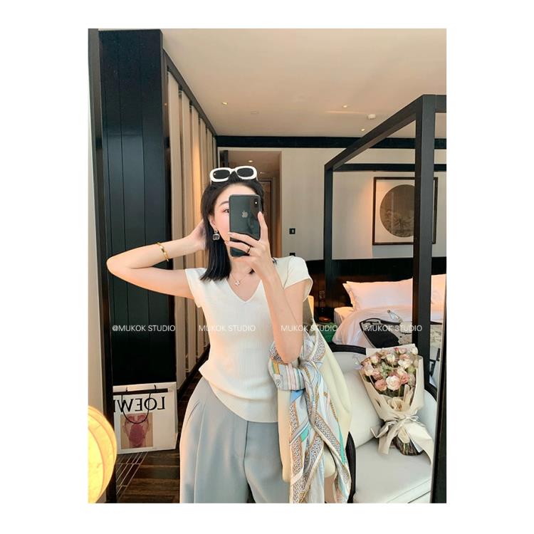 【婴儿蓝】3263超柔软新款高品质飞飞袖收腰上衣