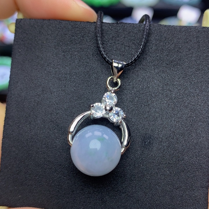 翡翠手链银S925镶嵌翡翠