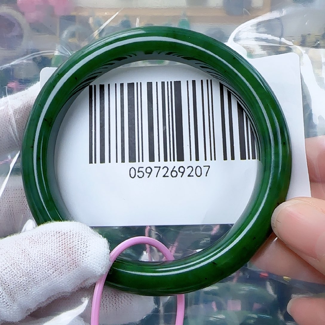 和田玉（碧玉）手镯未镶嵌包容5960