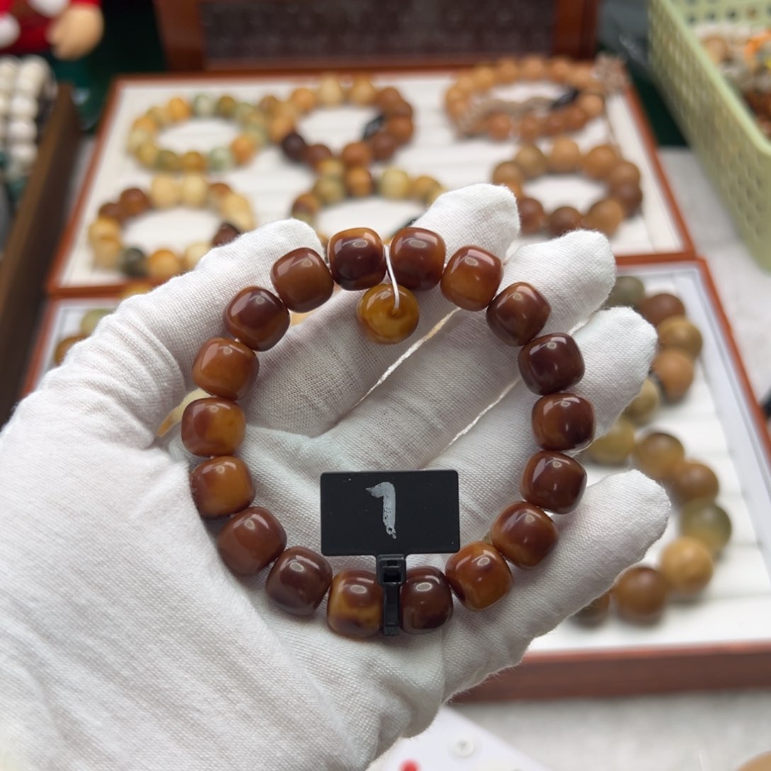 菩提根/象牙果手串卡12桶珠虎皮全品7