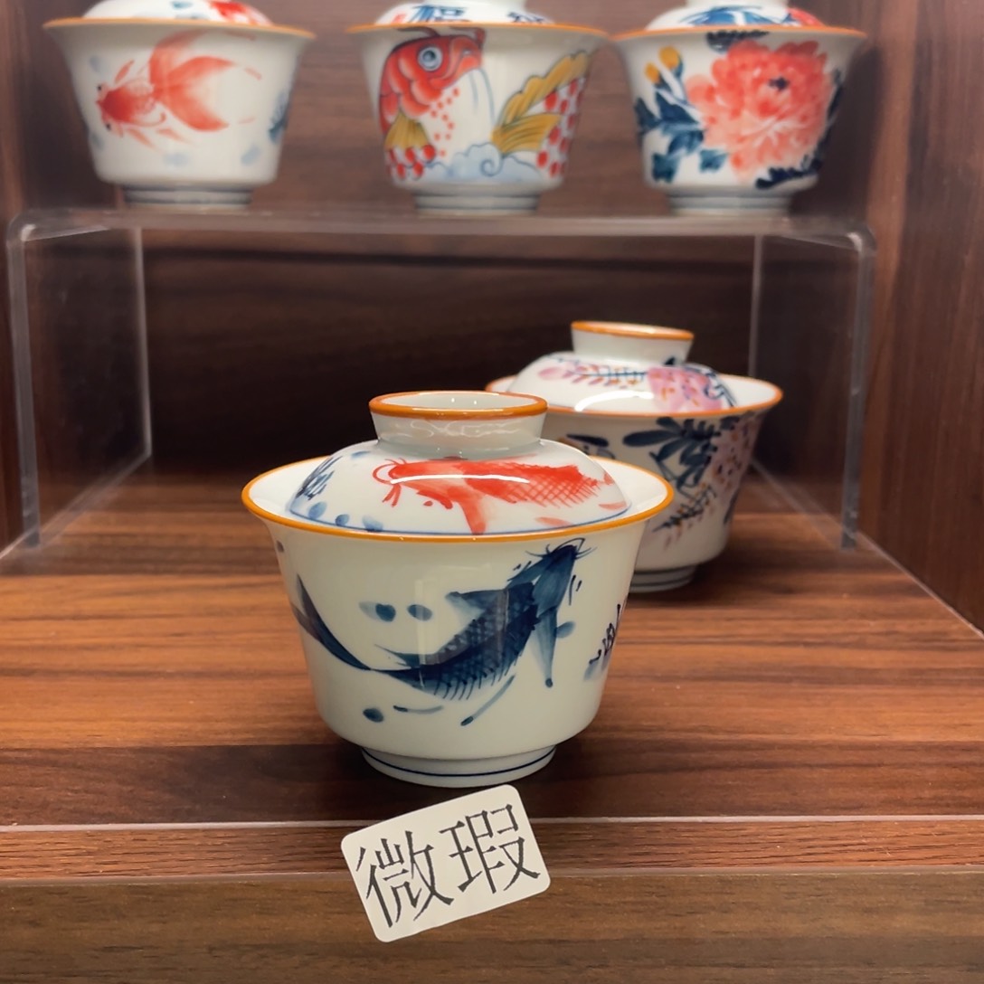 微瑕釉下彩纯手绘