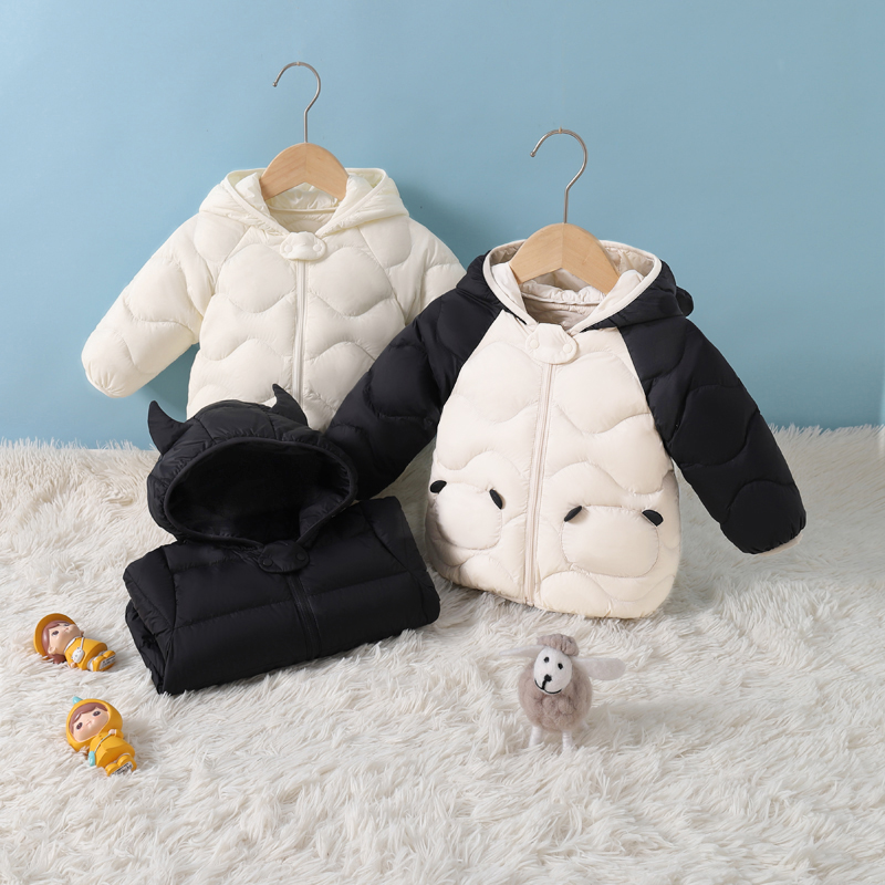 婴儿羽绒服儿童短款外套2025新款冬装男女宝宝轻薄上衣潮