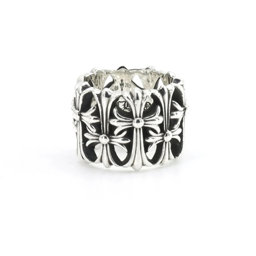 合金戒指 墓葬➕永恒➕鸢尾花-梵文雕花饰品