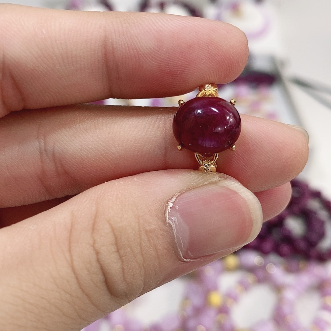 银S925镶嵌红宝石戒指