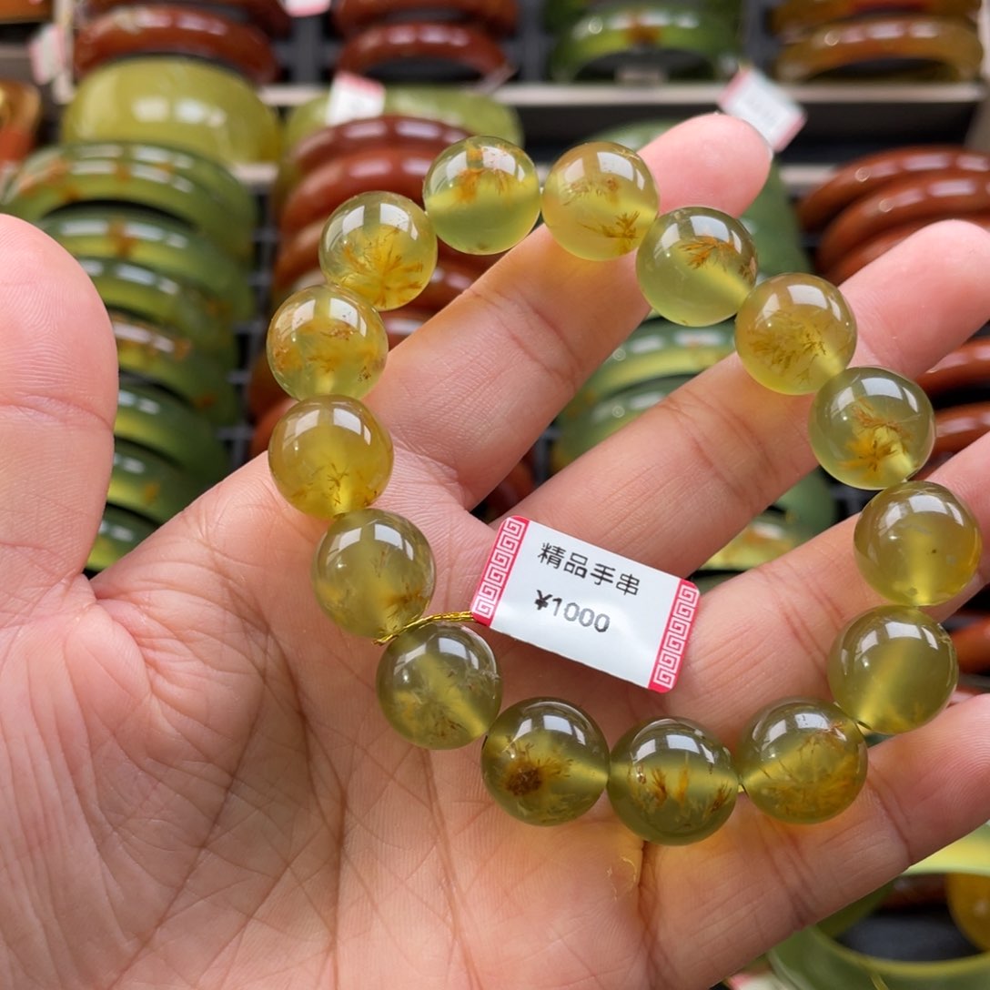 未镶嵌蛇纹石玉手链