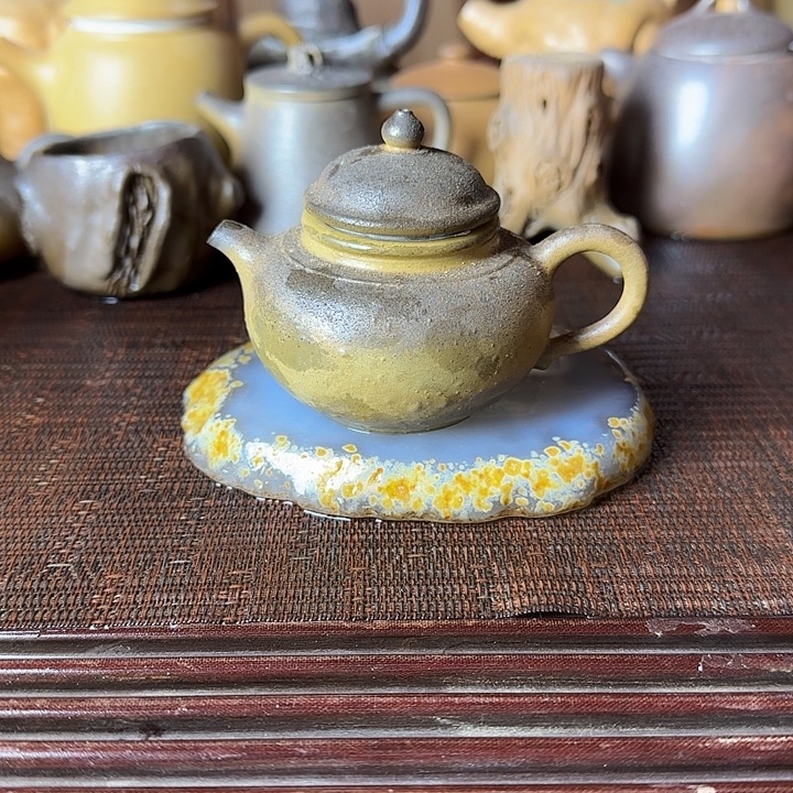 刀***雨紫砂茶壶坭兴陶龙窑柴烧大寺