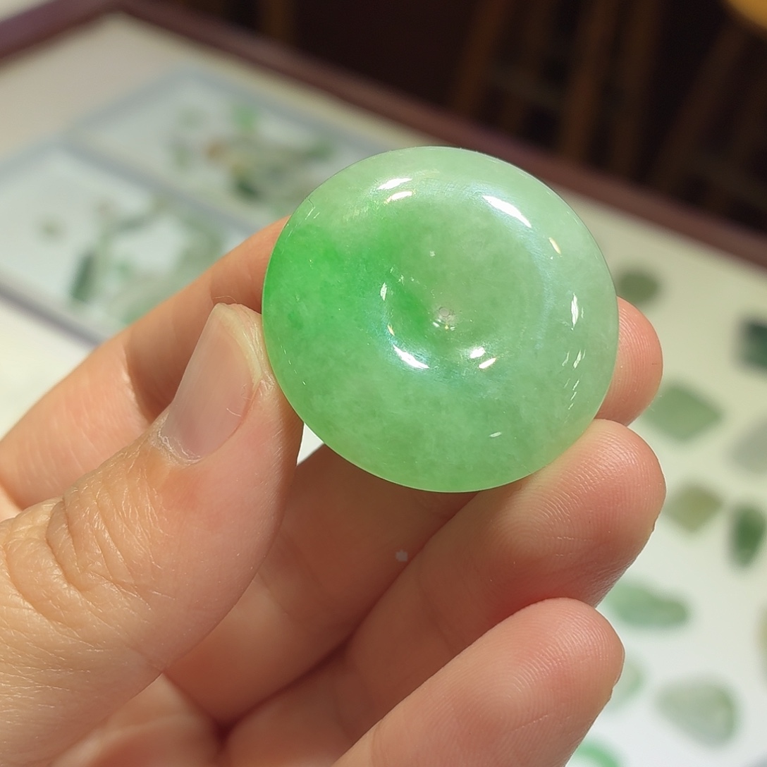 翡翠未镶嵌挂件平安扣