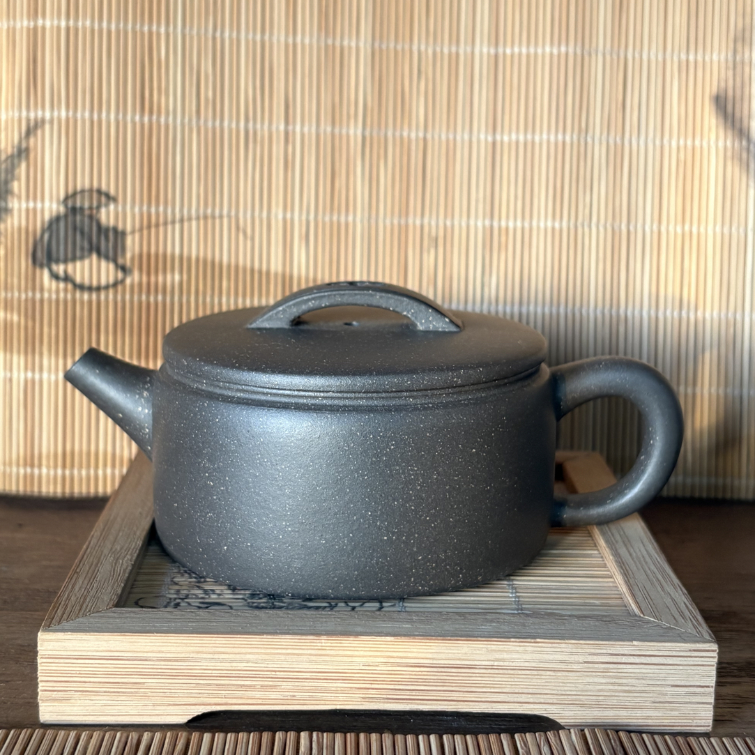 汉瓦壶泡茶器具紫砂家用半手工制作原矿青灰段泥110cc泡茶壶茶具