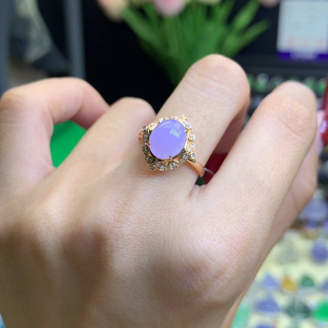 翡翠颈饰18K金镶嵌天然