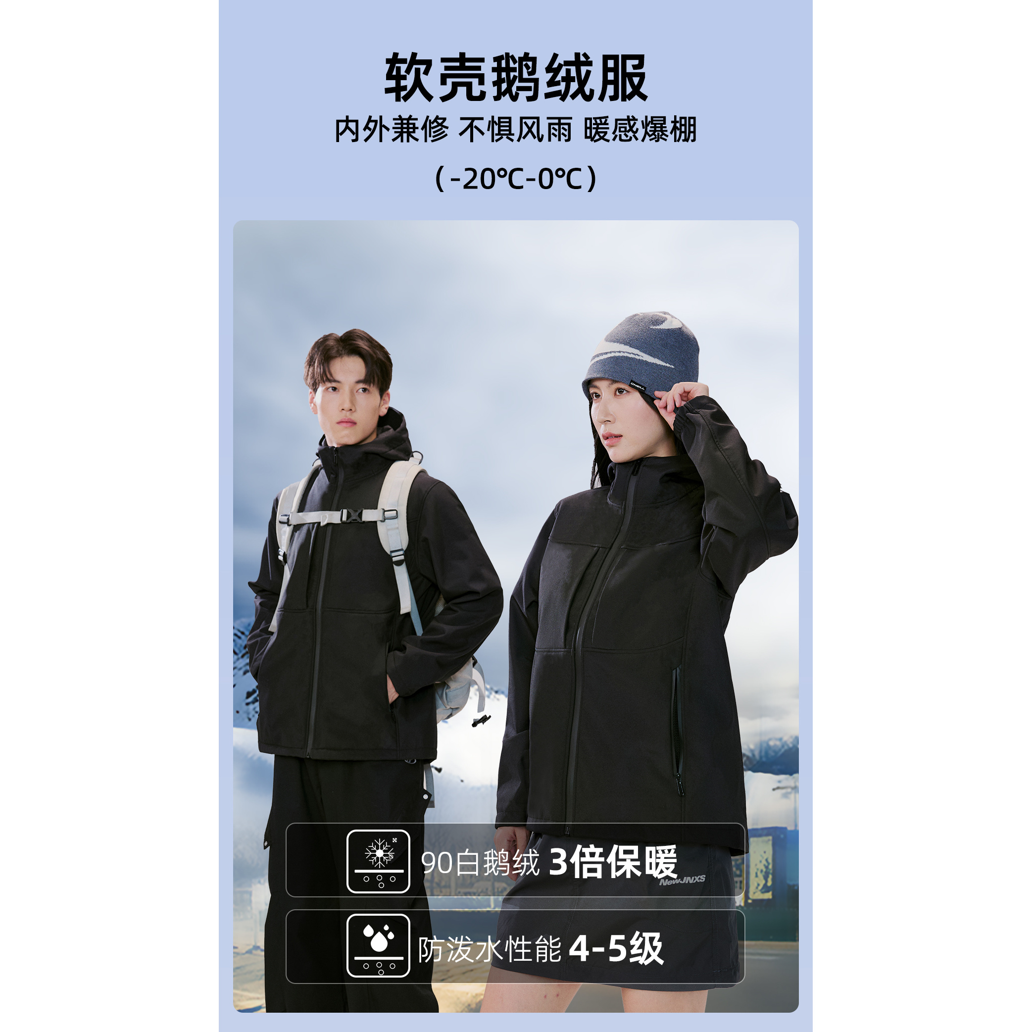 男女同款软壳冲锋衣