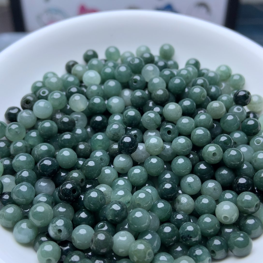 散珠翡翠卡5.5油青100个