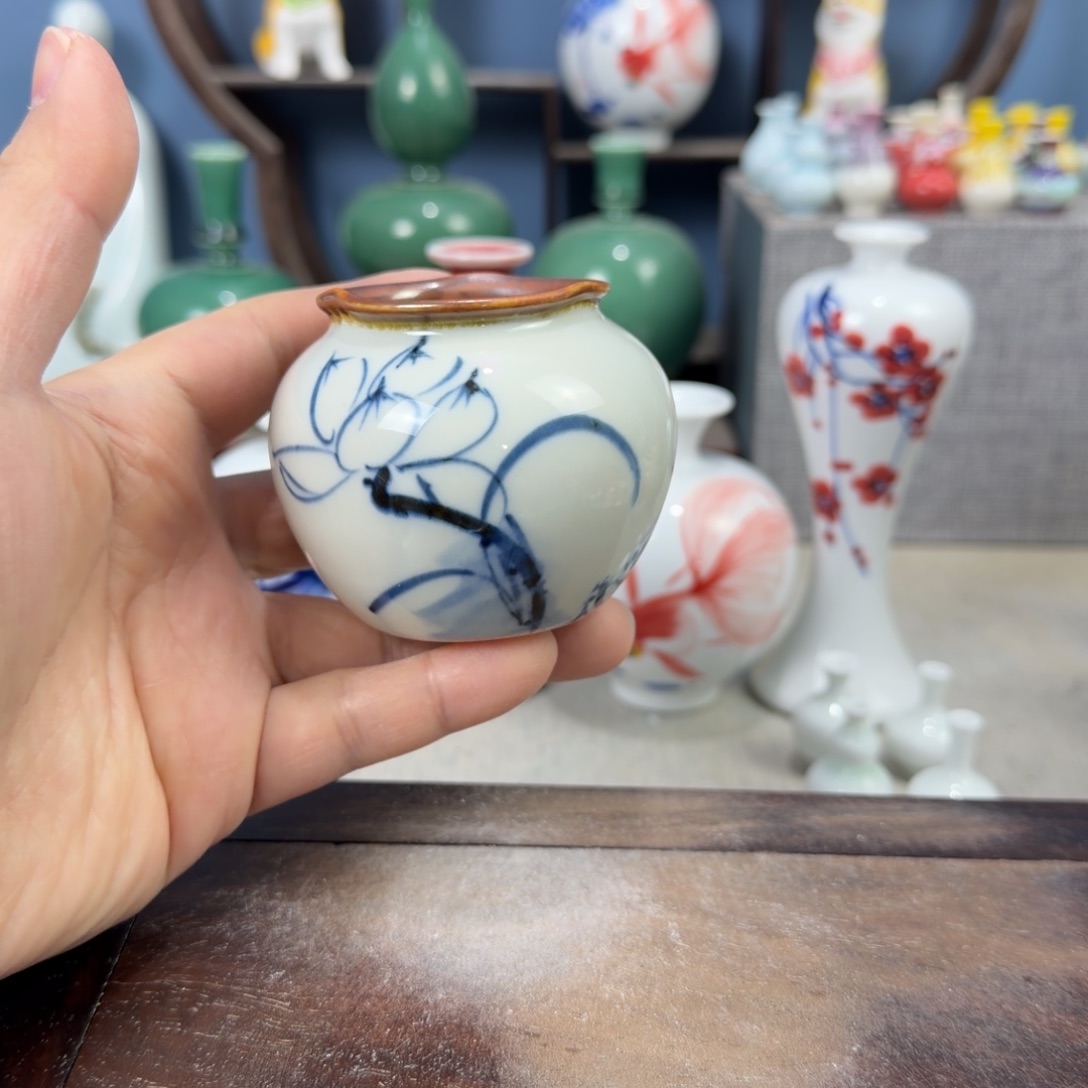 陶瓷手工小花器摆件