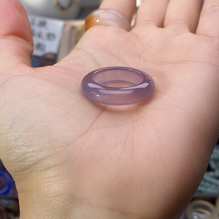 玛瑙/玉髓未镶嵌戒指A 18不退换港18内径18.5