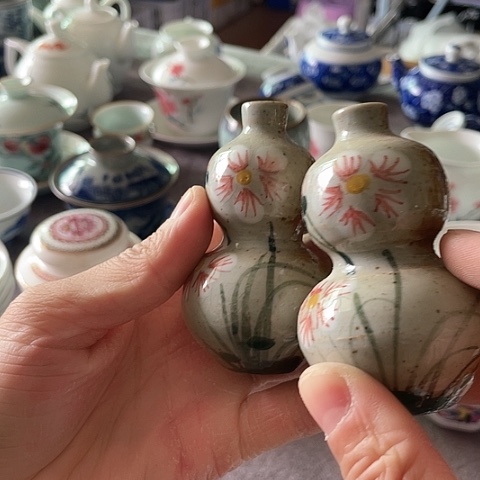 摆件景德镇陶瓷手绘2个