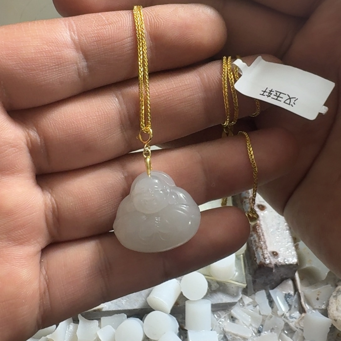 和田玉未镶嵌手链佛公挂件