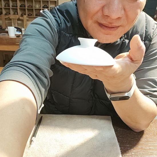 林***薇天然老黑釉斗笠盏盏盏