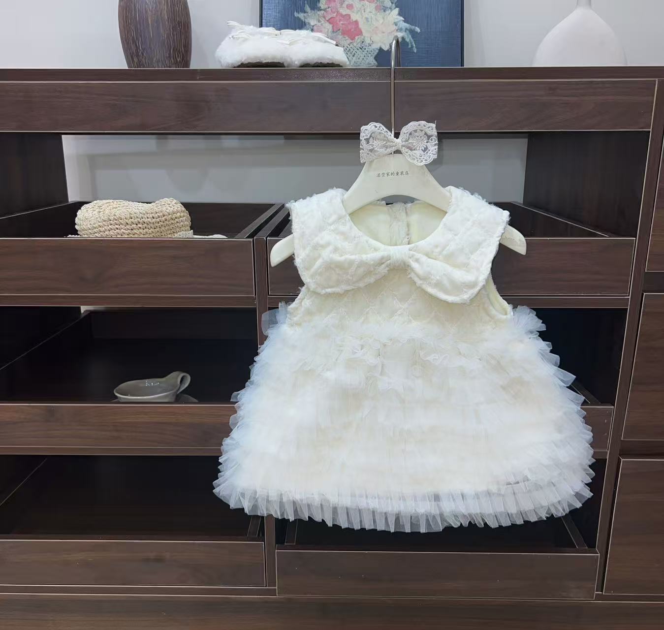 【加绒】25冬新款女宝高定周岁蓬蓬蛋糕连衣裙甜美蝴蝶结公主礼服裙