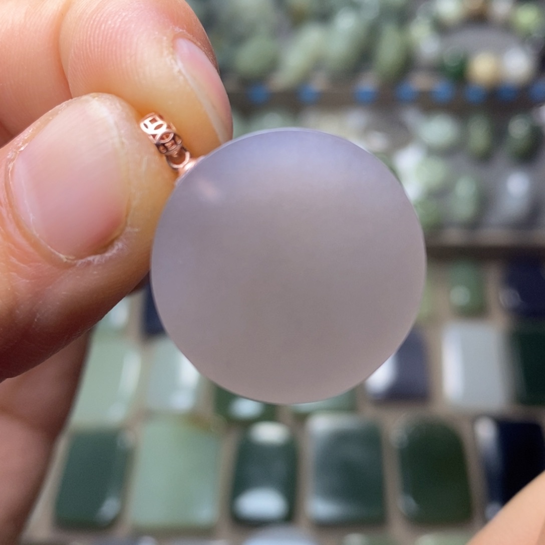 和田玉颈饰银S925镶嵌