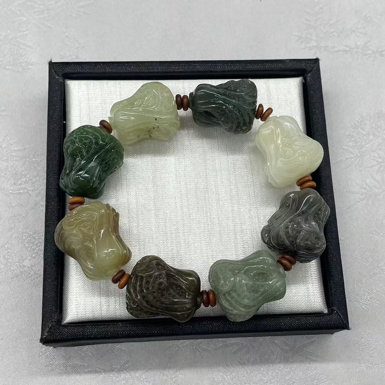 A328和田玉多宝白菜手串LY892165946