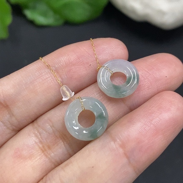 E8-天然A货翡翠-耳坠