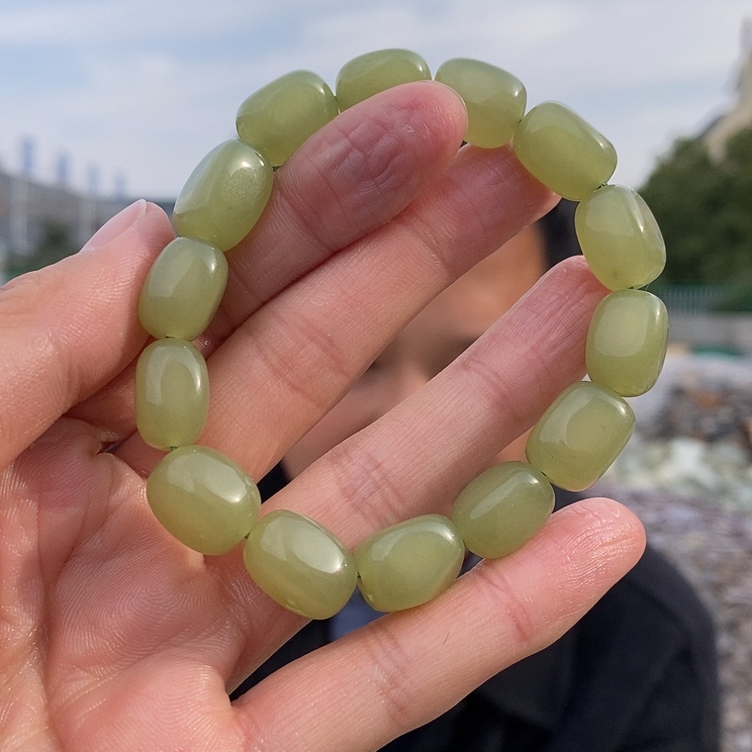 颈饰未镶嵌和田玉随型手串