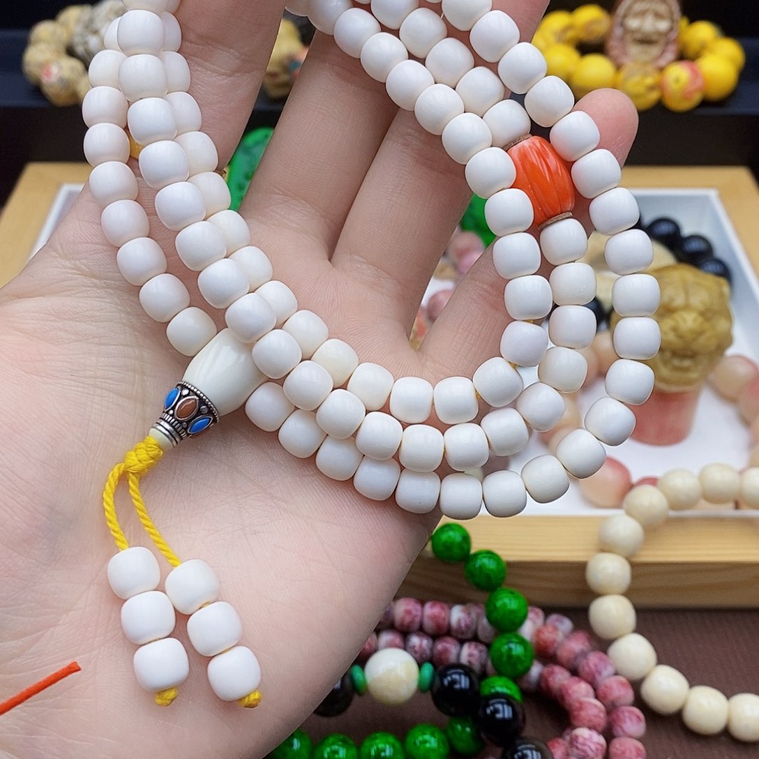 驼骨手串/手链8×7原色鹿角骨108