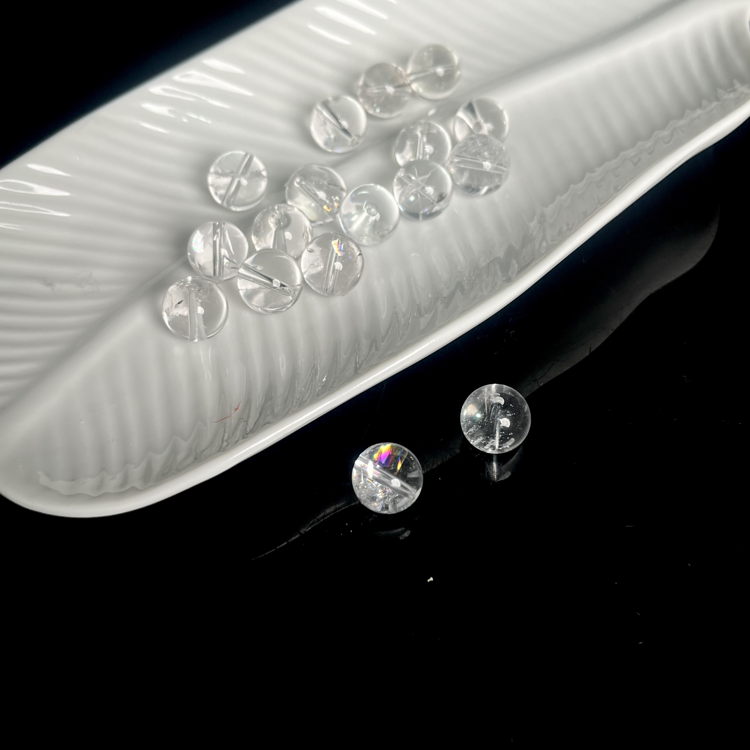 【大鱼甄选】利姆利亚白水晶单珠DZ528多样性发其一