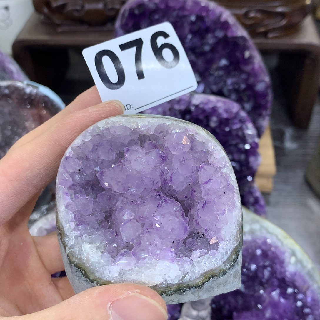 紫晶珠宝半成品未镶嵌额*7076