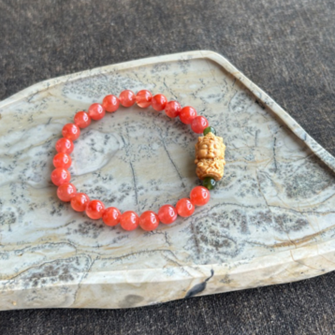 【度宝宝】川料南红6m+度宝宝单圈手串多样性发一不含证书