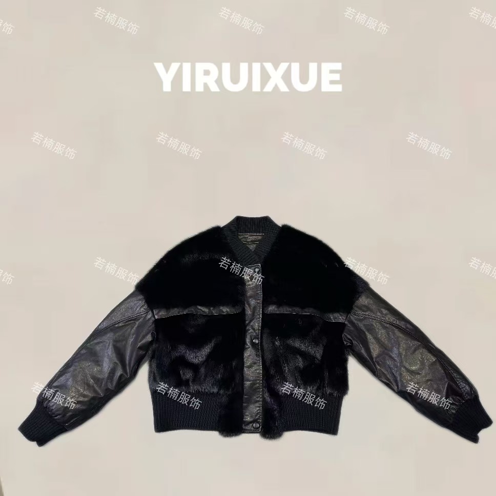 【若楠服饰】黑色洋气时尚款轻奢洋气女装外套330