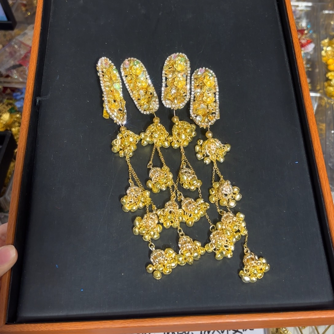 硅胶金色边夹四个