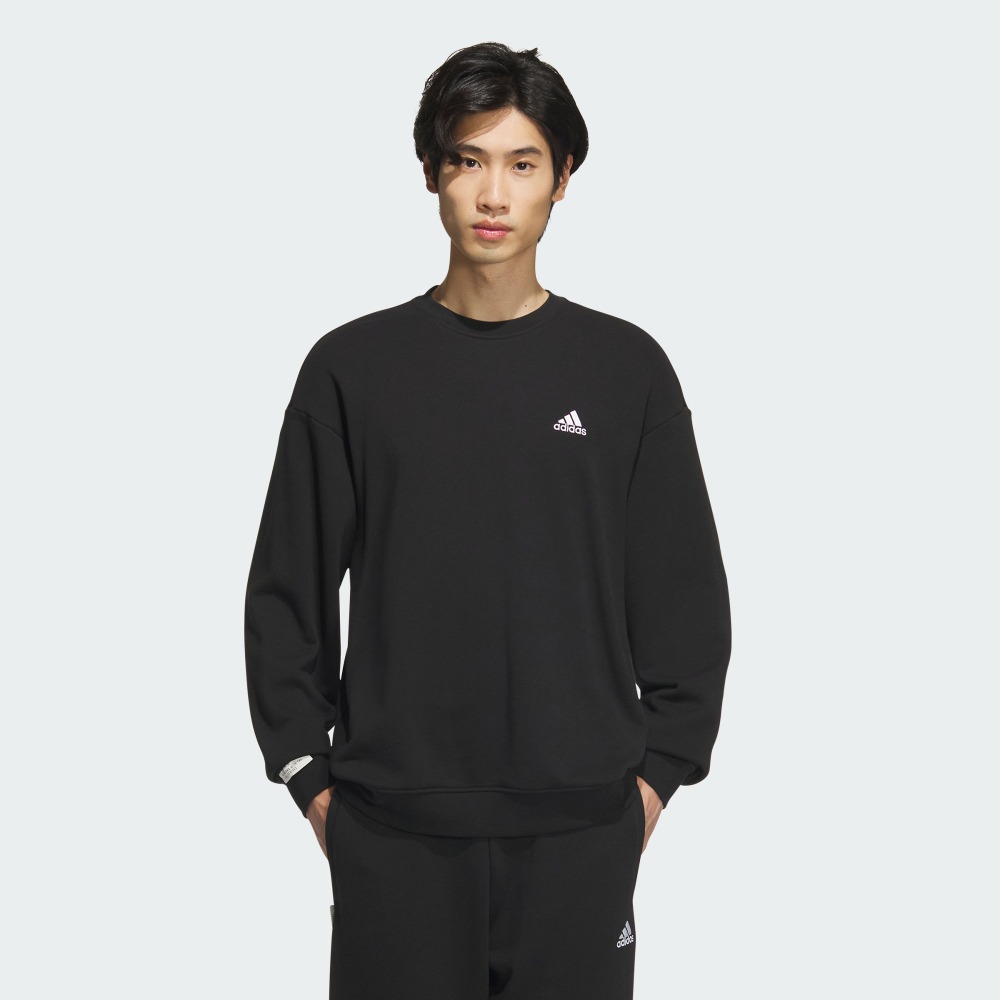 【趣出游】adidas阿迪达斯轻运动休闲圆领卫衣套头衫男女JM9107