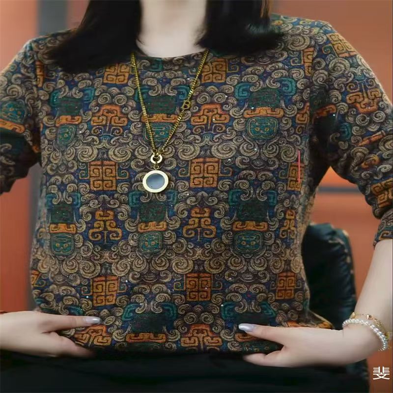 高品质冬打底衫百搭气质宽松减龄小衫秋冬长袖保暖