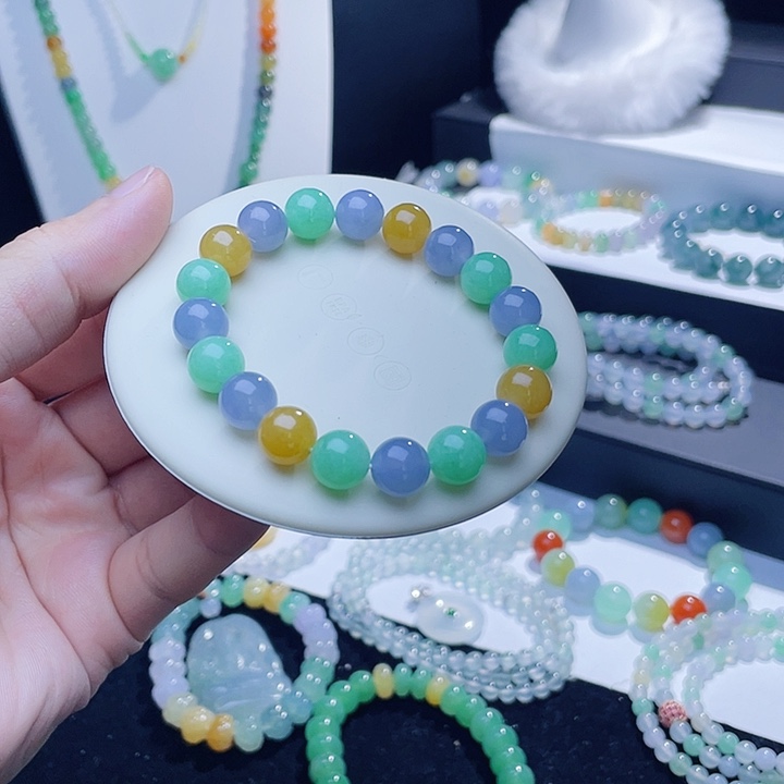 翡翠未镶嵌手链手串