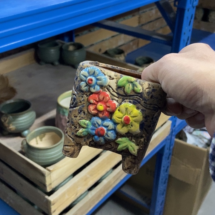 陶瓷花盆单场满9.9发8*9变形