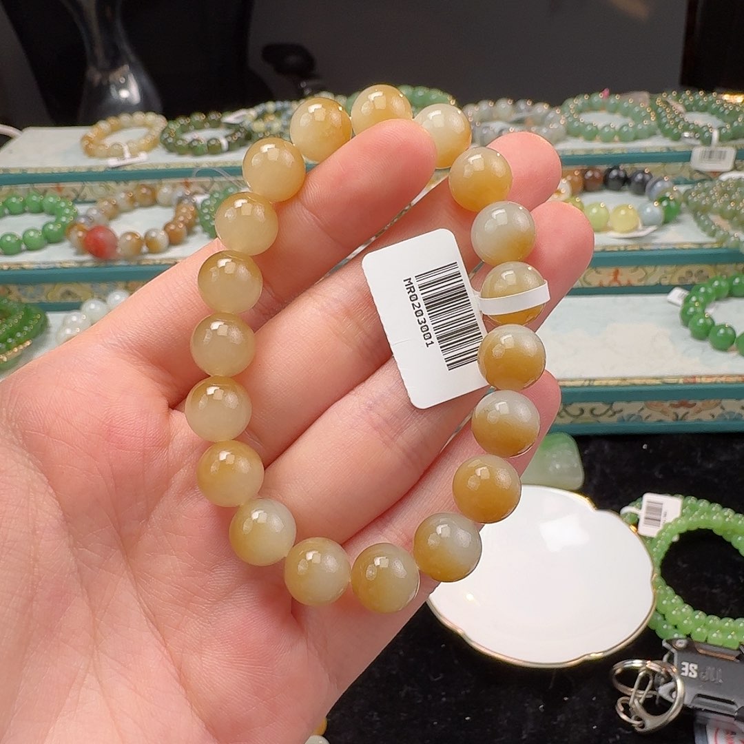 和田玉手串未镶嵌j***j