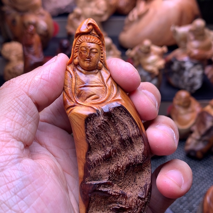 柏木（崖柏）崖柏陈化手把件