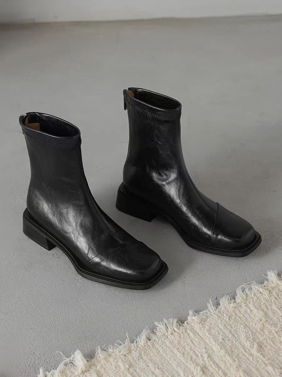 泽泽瘦瘦靴平底中跟秋冬时尚女鞋