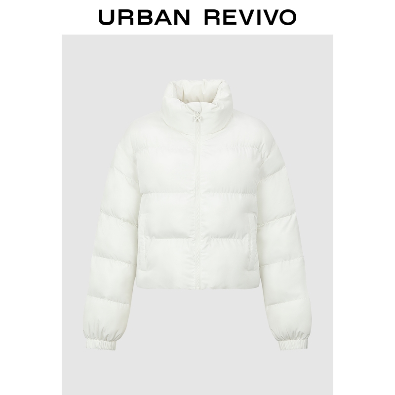 千禧派对UR2025冬季新款女装休闲简约百搭立领短款棉服UYY150089