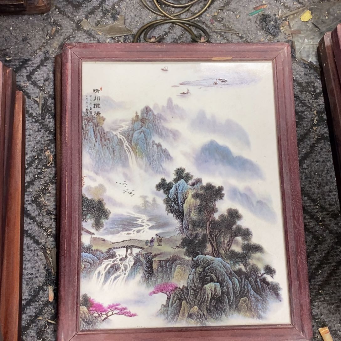 瓷片37*28*1景德镇瓷板画柴窑烧制