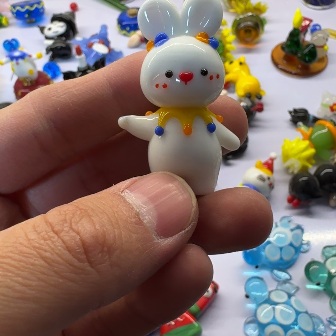 琉***2手工艺品琉璃兔子
