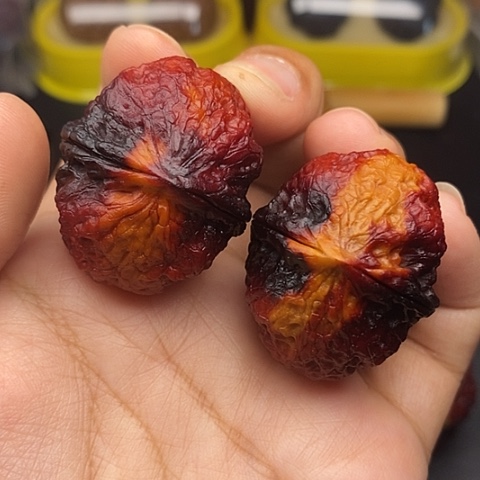 文玩核桃把件37尺蛇皮元宝