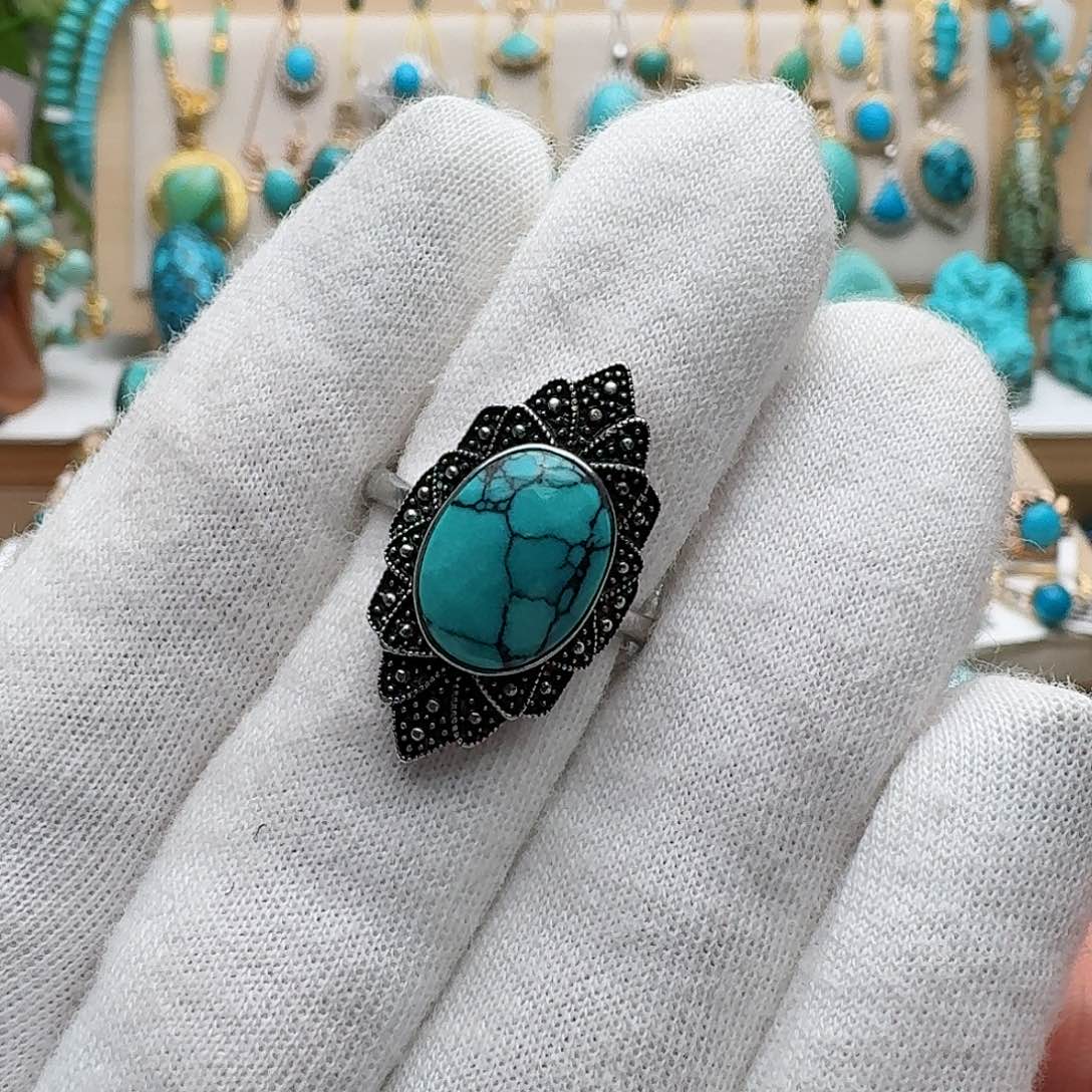 绿松石配饰银S925镶嵌