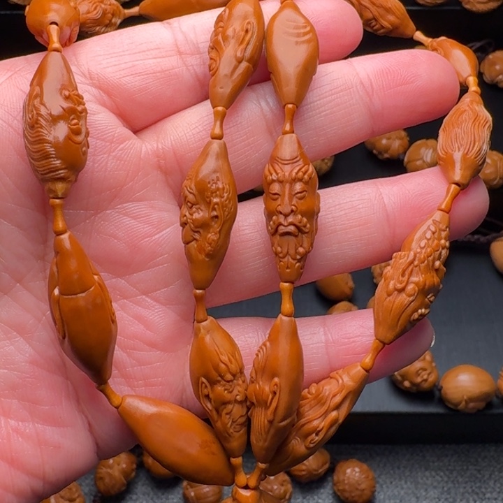 橄榄核手串/手链柳叶罗汉脖挂