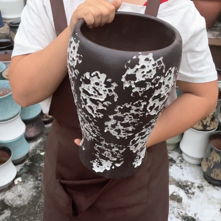 紫砂花盆口18高32正品正品