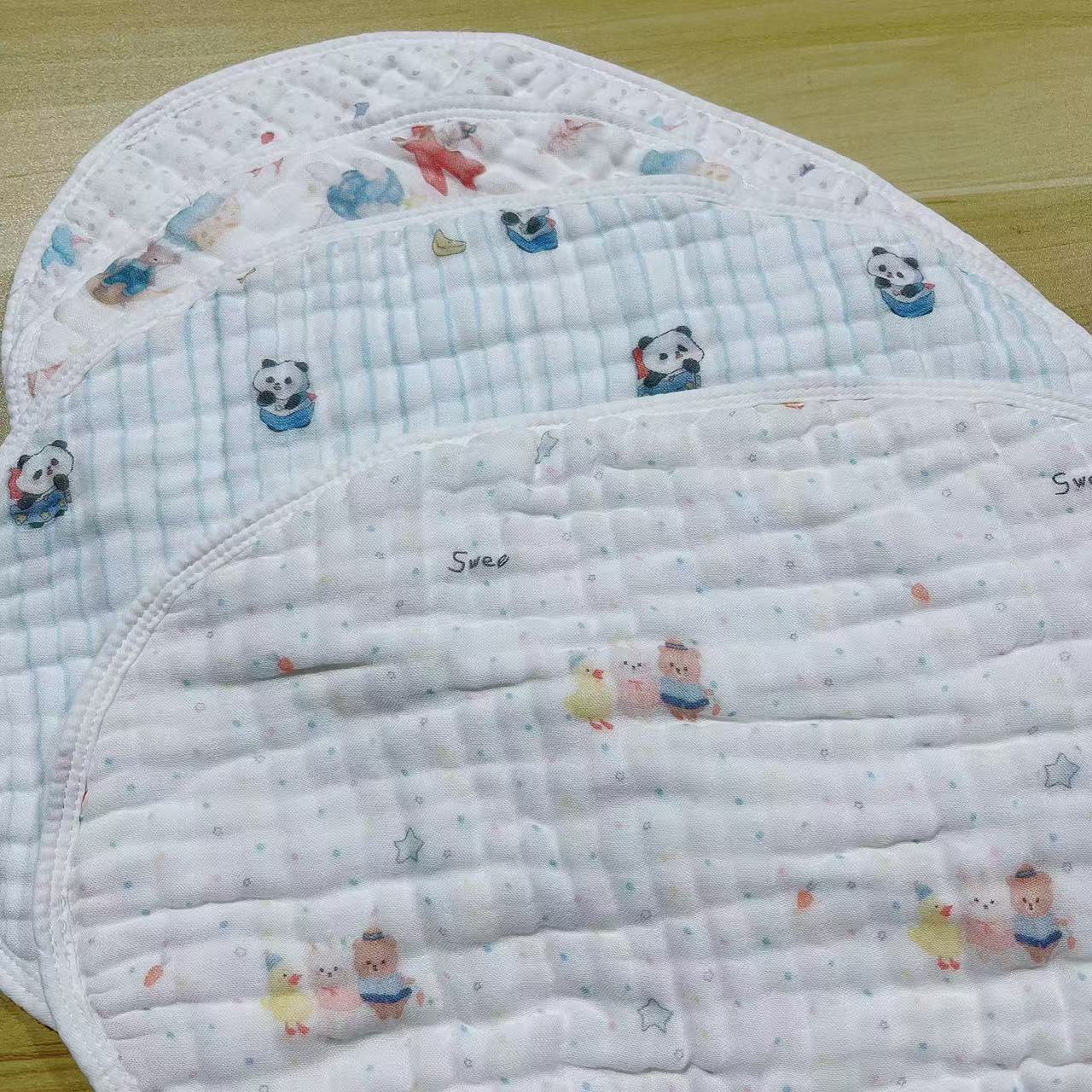 新生儿宝宝12层竹绵纱布云片枕 柔软舒适