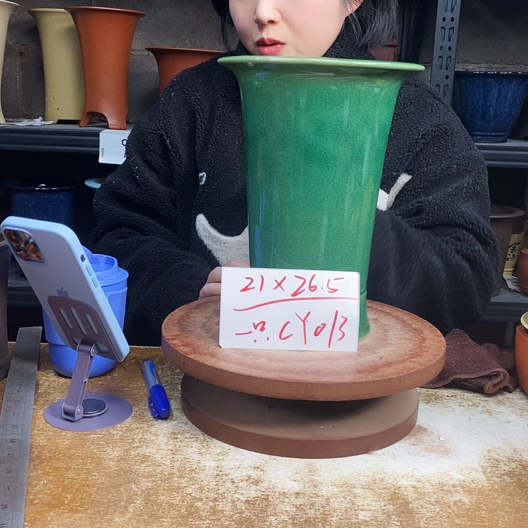 紫砂紫砂花盆一只CY013