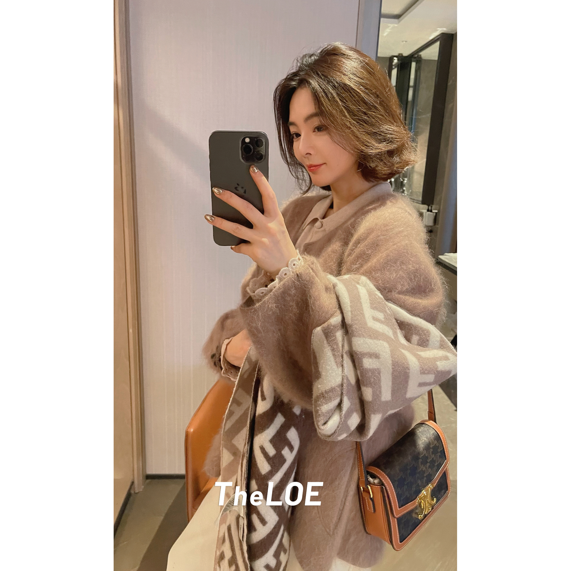 TheLOE/【真丝羊绒羊毛大衣】660g单扣设计感针织开衫#LE-YM7316